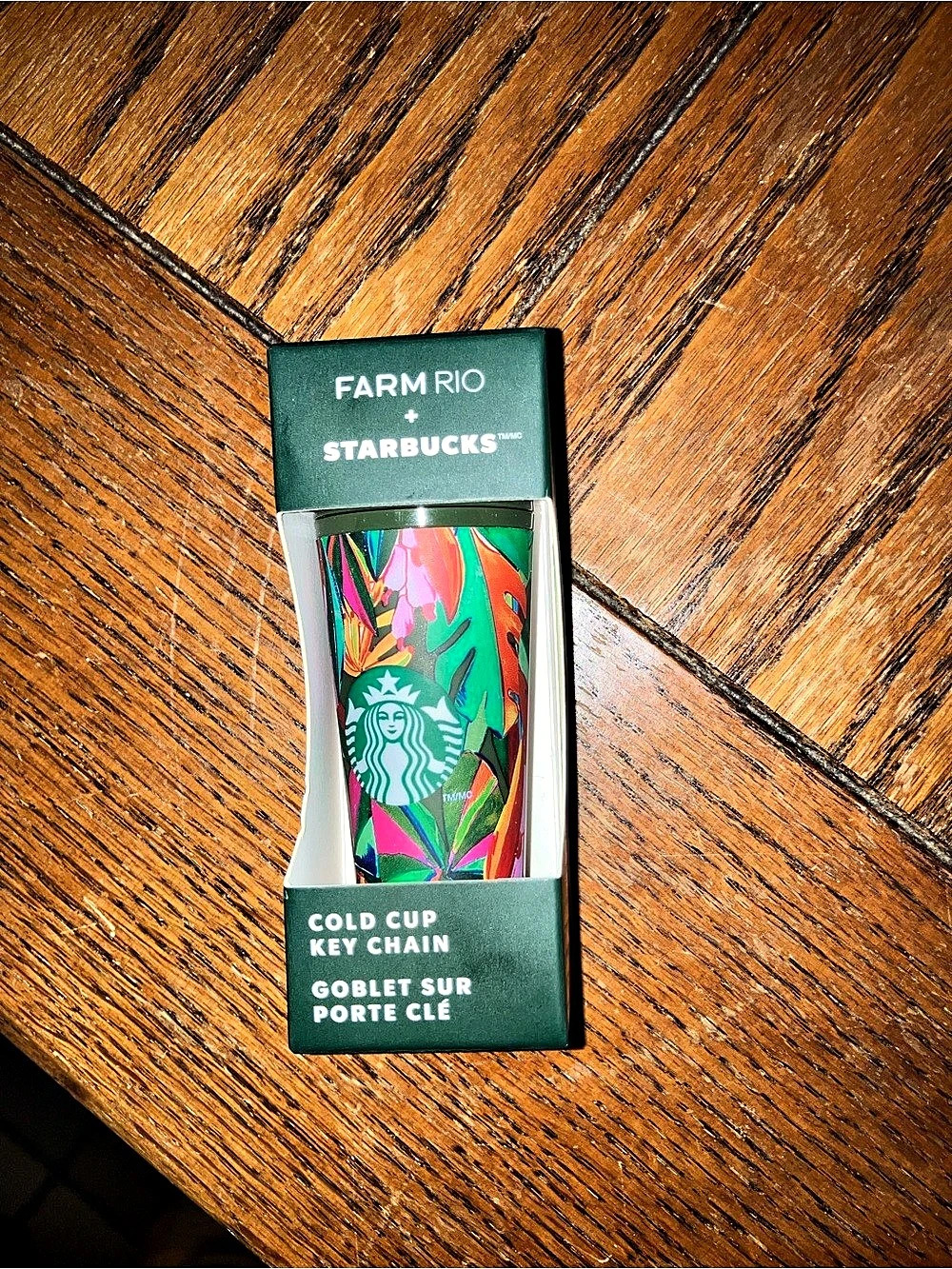 Starbucks Farm Rio Cold Cup Key Chain Floral Cold Cup Key Chain NWT